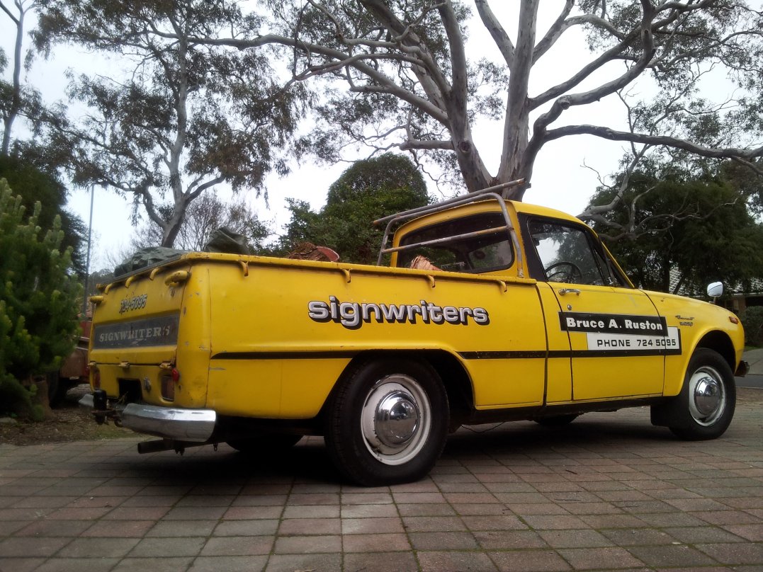 front yard - 04 August - Isuzu Wasp with load of fire wood - 01.jpg