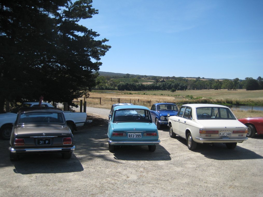 18 - Bellett GT, Bellett sedan and Florian at Kersbrook.JPG