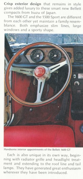 1967 Isuzu Bellett 1600GT and 1500S CMI LHD brochure - 4-pages - 02 - English detail.jpg