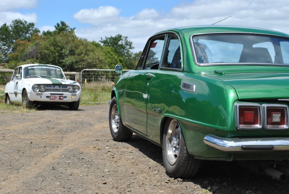 41 - Gav's Bellett sedan and Dave's GTR.JPG